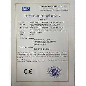 Henan Gelgoog Machinery Co., Ltd. Certifications