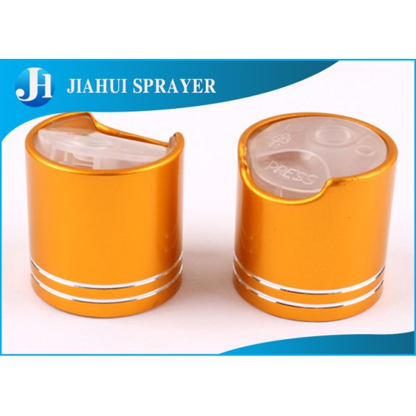 Aluminum Plastic Cosmetic Bottle Caps / Commercial Shampoo Bottle Cap Eco - Friendly