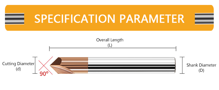 Tungsten Carbide End Mill with 55-Degree Straight Groove and nACo4 Coating for CNC Machining Centers