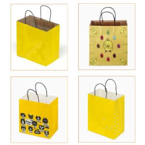 Brown Kraft Packaging Bag Custom Size Accepted Kraft Paper Shopping Bag