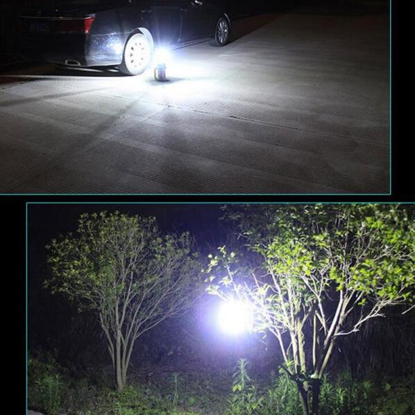 Handheld Solar Camping Lights Cable US Plug Rechargeable 100-200 M Lighting