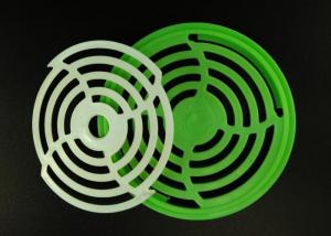 China Green Injection Round Plastic Cover Caps With Air Vent Grooves 70mm RAL 6032 wholesale