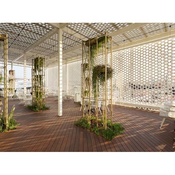 Perforated Metal Sunshade Panels Aesthetically And Ventilated for Architectural Sun Control System