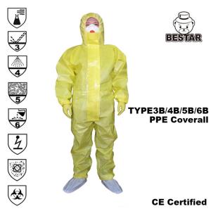 China TYPE 3B/4B/5B/6B Throw Away Disposable Medical Coveralls Workwear For Biological wholesale