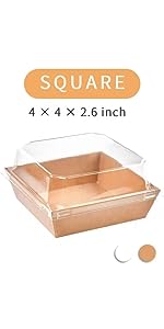 Boxes With Clear Lids, Disposable Sandwich Boxes Rectangle To Go Food Containers For Bakery Desserts, Strawberries
