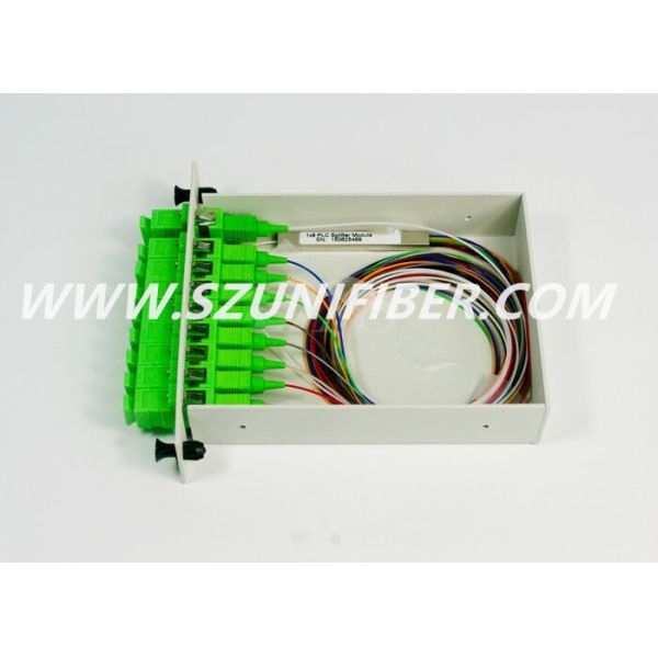 8 way Optical PLC Splitter Metal LGX module SC/APC Connector