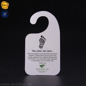 China ODM 250gsm Diy Sample Header Cards 12*20cm Door Knob Message Hangers wholesale