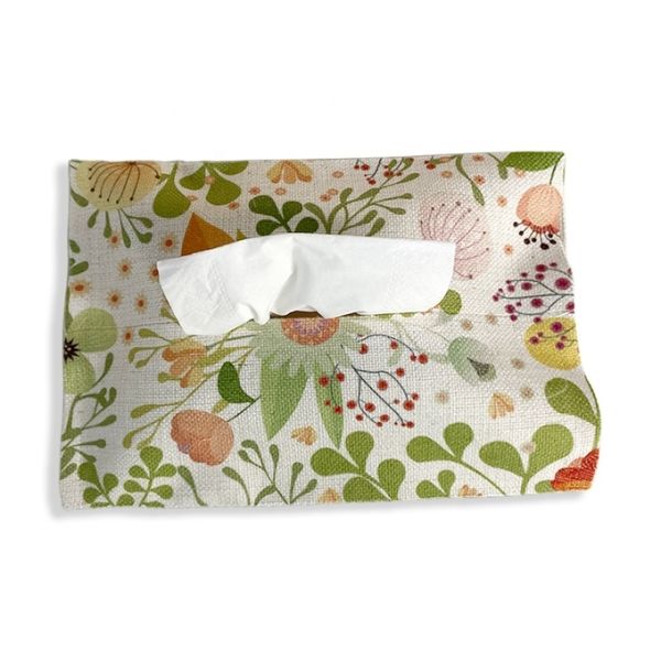 Linen Sublimation Tissue Box Custom Printable Logo Blank Sublimation Napkin Holder Tissue Bag Case