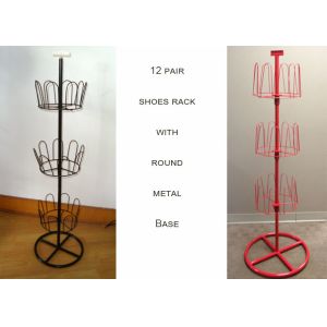 U Shaped Home Shoe Display Stand , Multilayer Metal Wire Shoe Storage Rack
