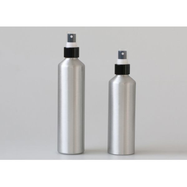 Silver Aluminum Cosmetic Bottles , 200ml 300ml Aluminum Lotion Bottles