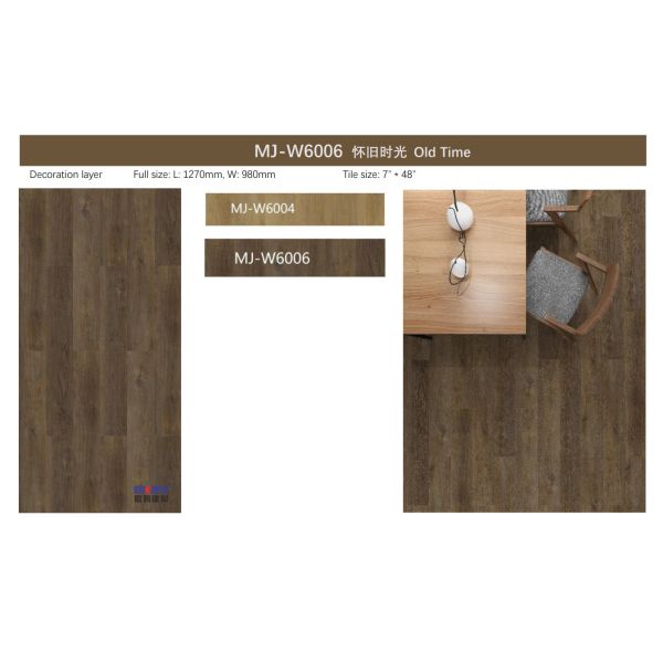 7x48'' SPC Flooring 5mm Old Time GKBM Greenpy MJ-W6006