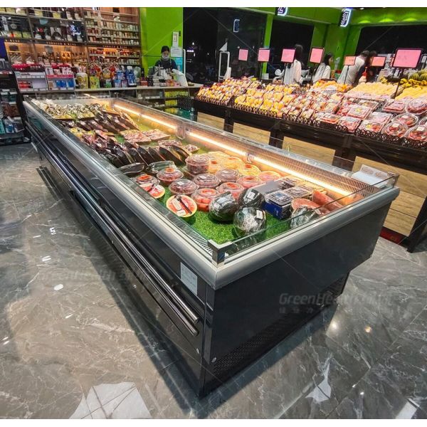 Quality Open Style Fruits Preservation Vegetable Display Chiller For Fruit Store for sale