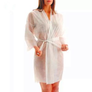 China Non Woven Kimono Disposable Bathrobe Plain wholesale