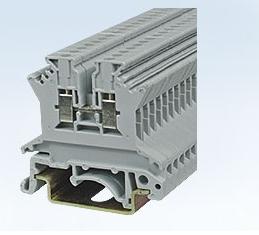 China Low Contact Resistance Din Rail Terminal Blocks Voltage 300-500V 6.2/26/1.5mm on sale