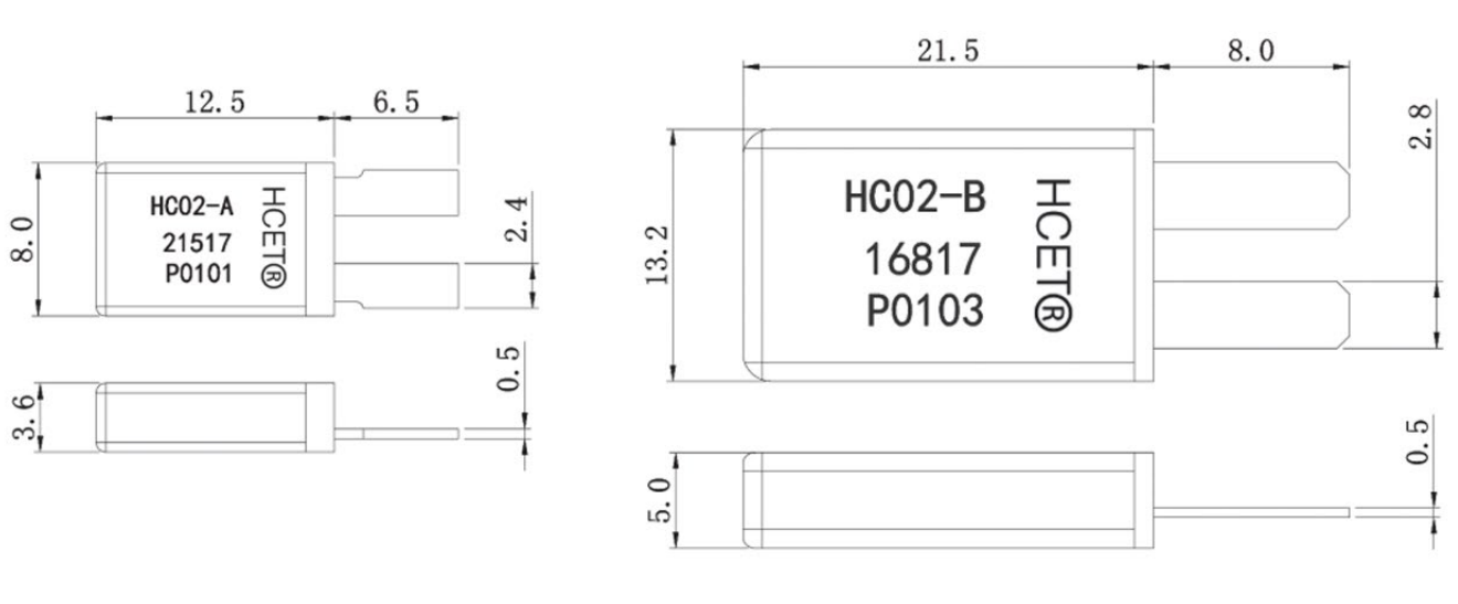 HCET Series Industrial Motor Thermal Protection Switch / ​​Precision Bimetallic Switch DustProof​ ​​Wide Voltage Range
