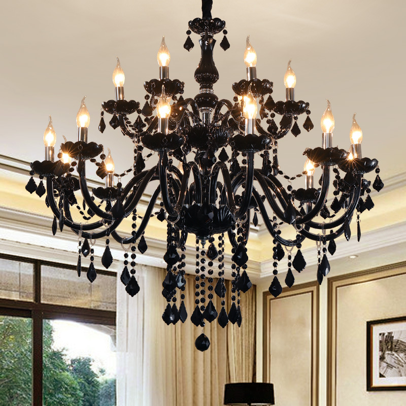 Living Room Bedroom LED E14 Crystal Candle Chandelier Luxury Classical Design