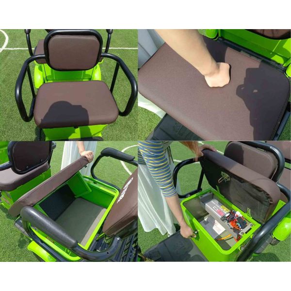 Pick Up Drop Off Battery 2 Seater Electric Tricycle For Adults Small Household Three Wheeled