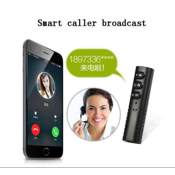 Newest car bluetooth receiver 3.5 mm DC handsfree calling aux car kit speaker OEM order welcomed for iPhoneX 7plus