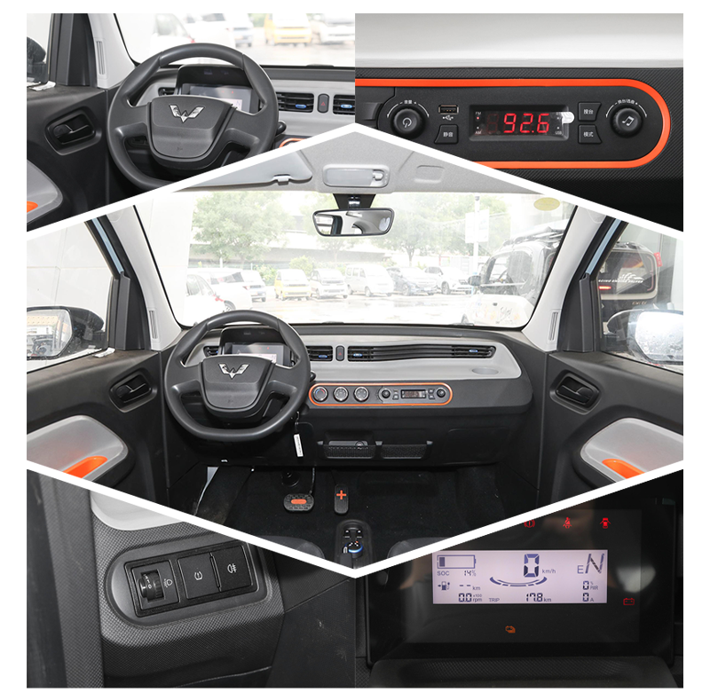 Fast Charging Wuling Hongguang Mini EV Electric Car 100km/H High Speed