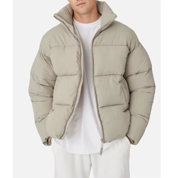 High Quality Men Winter Thicken Zipper Windproof Puffer Coat Hooded Water Resistant Men's Long Jacket