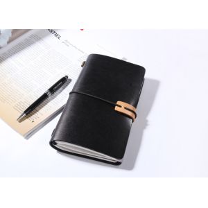 Buy cheap N52-L Black Leather Bound Notebook Refillable Leather Journal from wholesalers