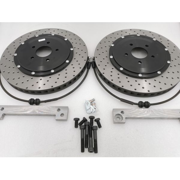 370*36mm Car Brake Disc Black Center Bell Brake Line Iron Bracket