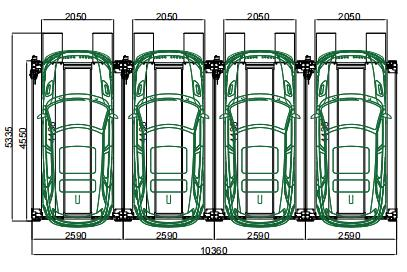 Triple Stacker Car Parking Lift / Tri Level Parking Lift / 3 Car Parking Lifts