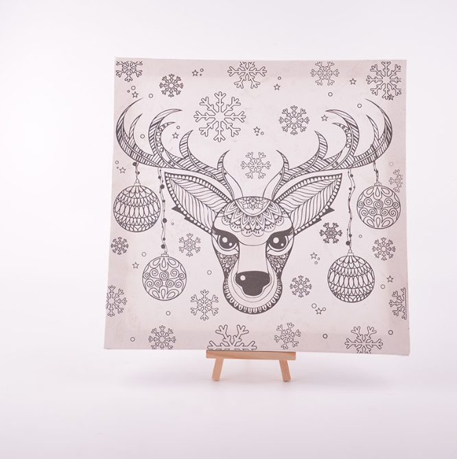 China DIY Painting Supplies Pre Printed Canvas Painting Kits with Brushes and Different Sizes Available wholesale