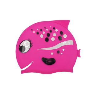 Silicone Material Waterproof Swim Cap , Harmless Childrens Swimming Hats
