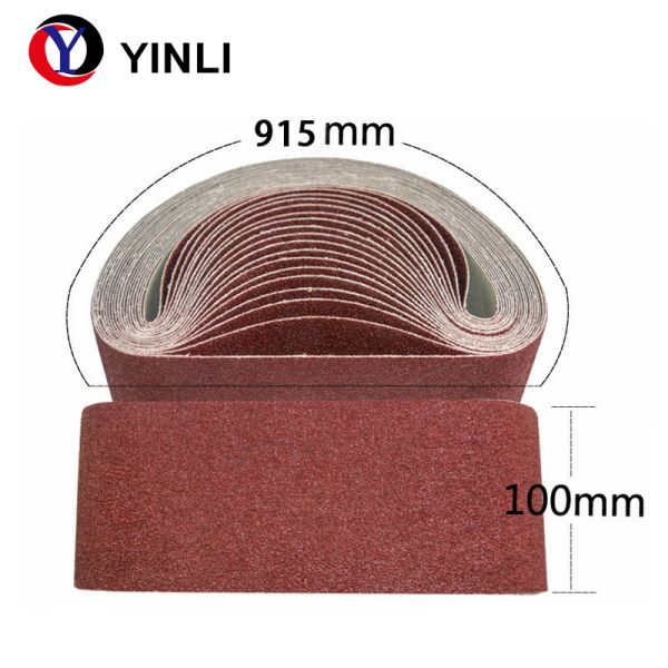 60 Grit Aluminum Oxide Abrasive Sanding Belt 100 X 610mm For Metal