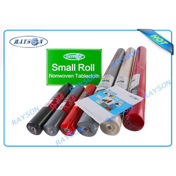 Pink Red Non Woven Tablecloth Vinyl Table Covers Napkins Customer Label
