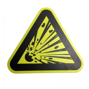 China Photoluminescent Explosive Hazard Symbol Custom Warning Signs on sale