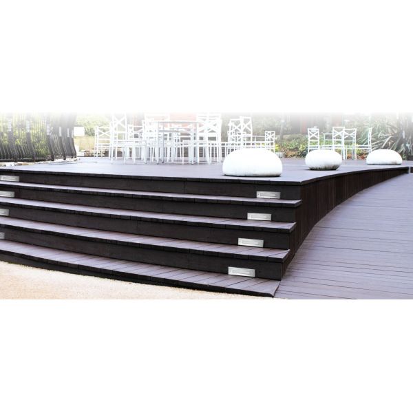 24V low voltage or 110~240VAC Linear Stair Outdoor Lighting White Print Glass Soft Beam 195mm