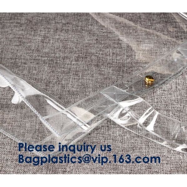 100% Manufacturer Eco-Friendly,Reusabl Promptly Delivery Reasonable Price,Custom printing Large Capacity Women Clear PVC