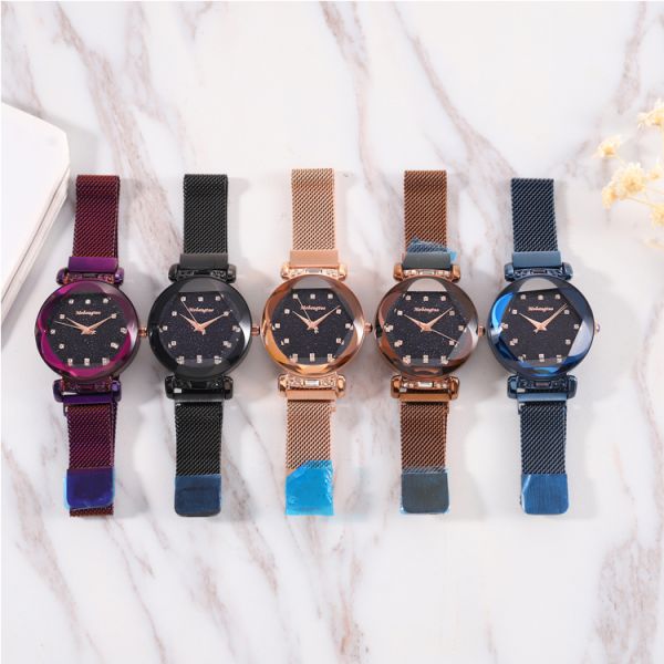 High Bright Women Starry Sky Waterproof Watch With Thickening And Hard Acrylic Glass