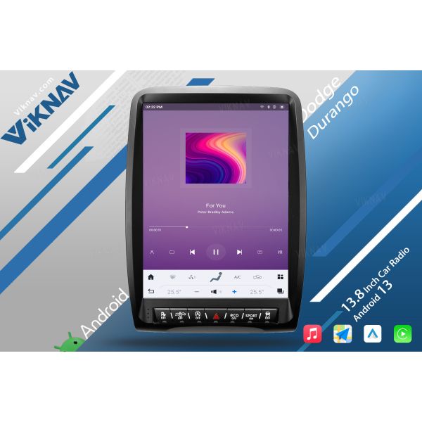 VIKNAV 13.8 inch Car Radio For Dodge Durango 2014-2016 Replacement Wireless Carplay Unit Custom