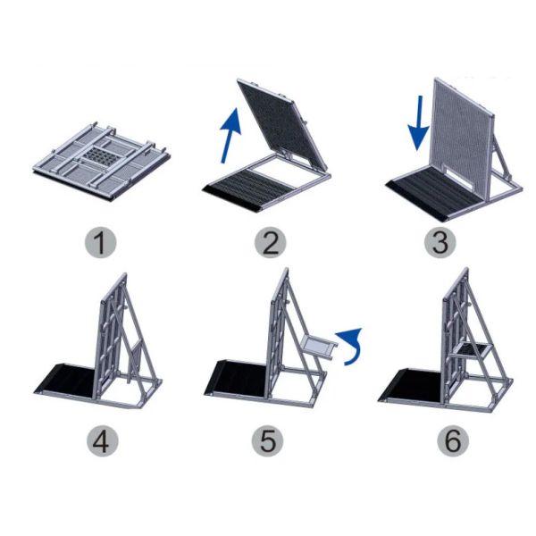 Black Folding Explosion Proof Barrier 1.5M Concert Crowd Barriers