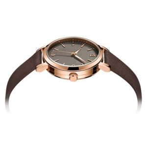 Simple Elegant Leather Strap Watches Womens With Japan Quartz Movement