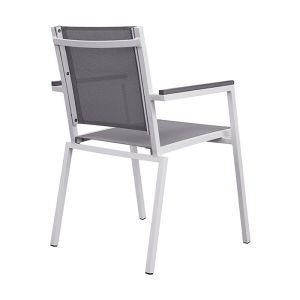 China Garden Furniture Stacking Aluminum and Textilene Outdoor Dining Chair wholesale