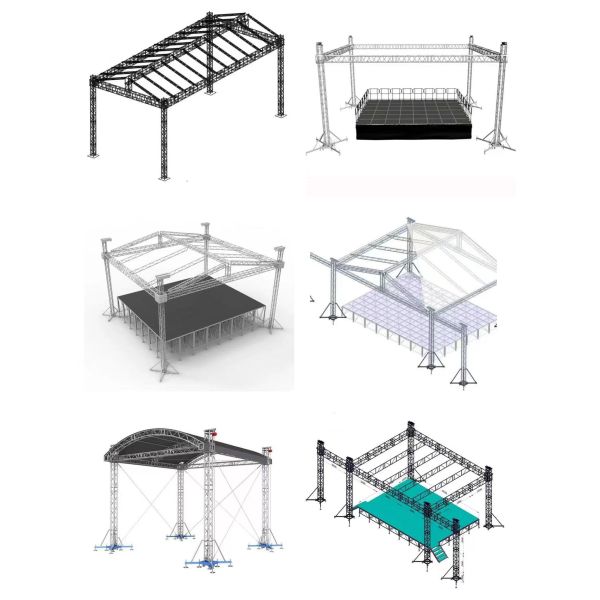 Portable Black Aluminum Spigot Truss Fast Assembly DJ Lighting Truss System For Outdoor Events