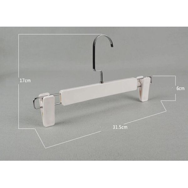 PP Plastic Clothes Hangers With Clips , Plastic Jacket Hangers Smooth Surface