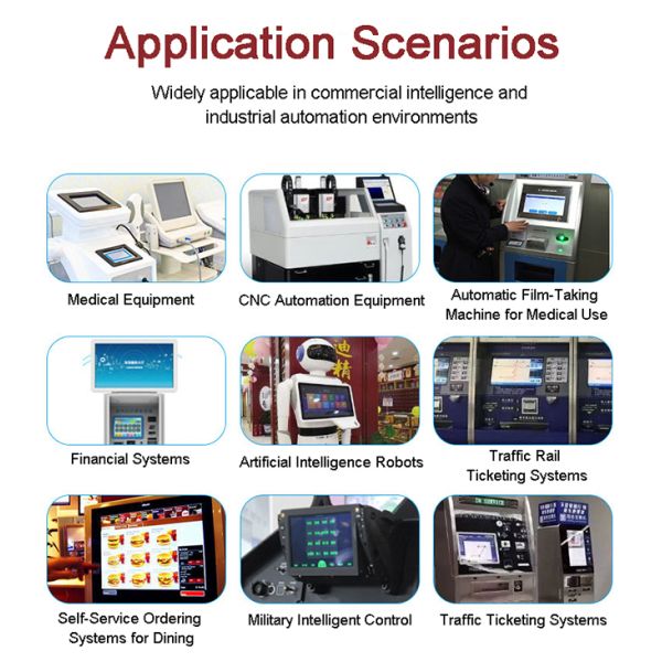 3mm Bezel 17 Inch High Brightness Sunlight Readable IP65 Waterproof Android Embedded Industrial Computers with Capacitive Touch IPC