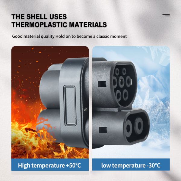 CCS1 to CCS2 Adapter Connector for EV Car with Security Function Replace/Repair and Antiflaming Fireproof Rubber Hose