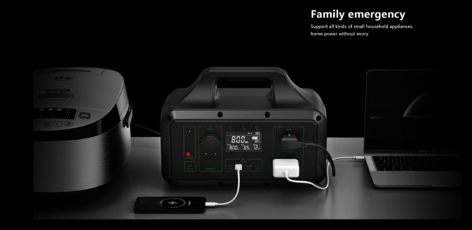 Black 1500W Portable Power Station 1024Wh 240V Solar Generator 4