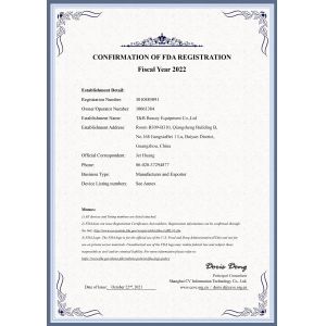 Top Beauty Equipment Co., Ltd Certifications