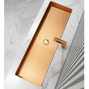 Bathroom Undermount Stainless Steel Vessel Sinks Satin Brushed Finish Rectangula