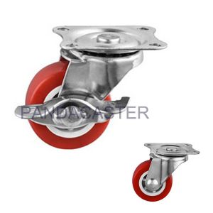 Swivel Furniture Casters Wheels 20kg Side Mount Casters With Brakes