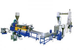 China Two Step Recycled Non-woven Granule Plastic Extrusion Machine , Recycled Film Plastic Extruder wholesale