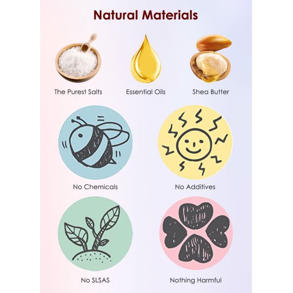 Organic Vegan Pink Sea Salt Bag , Relaxing Healing Detox Spa Crystal Soak Bath Salt