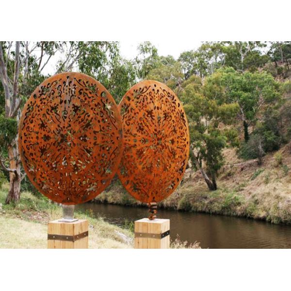 Vintage Style Corten Steel Sculpture Corrosion Stability Customized Size